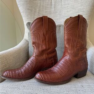 Tecovas “The Dillon” Cowboy Boots with Caiman Leather